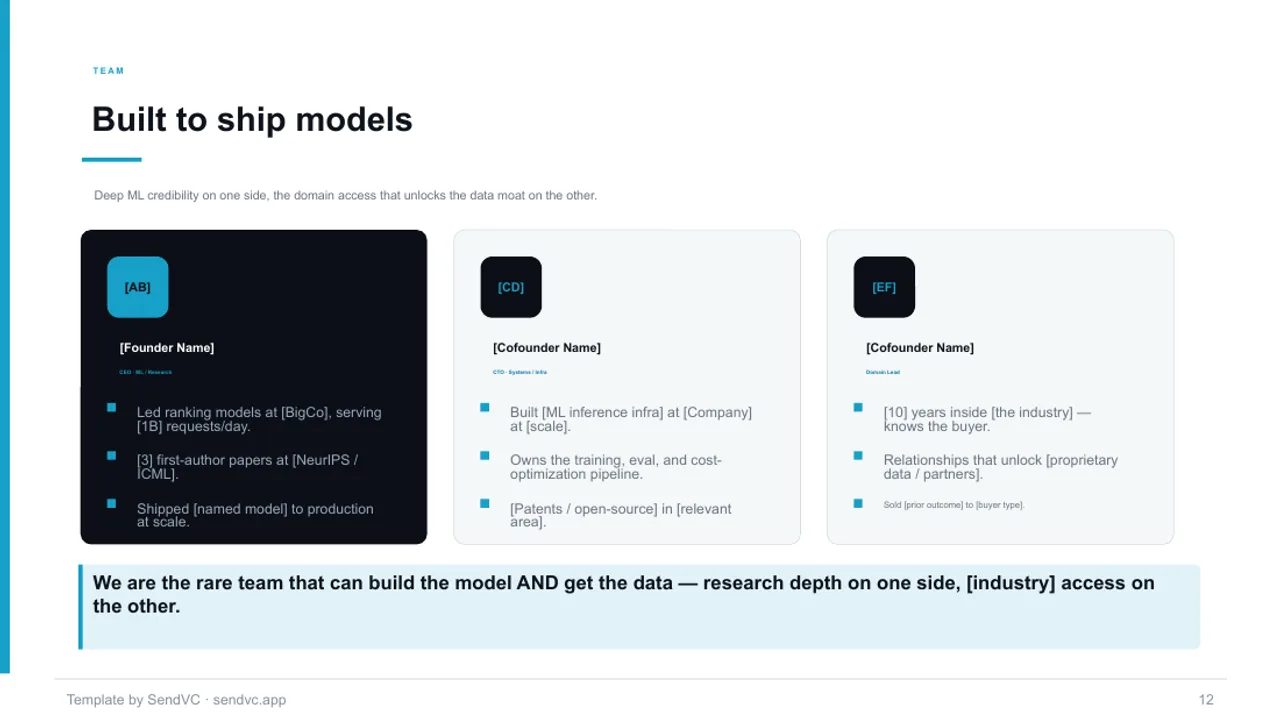 AI-Native — AI / Deeptech Pitch Deck Template — slide 12