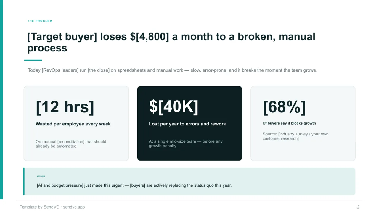 Seed Metrics — B2B SaaS Pitch Deck Template — slide 2